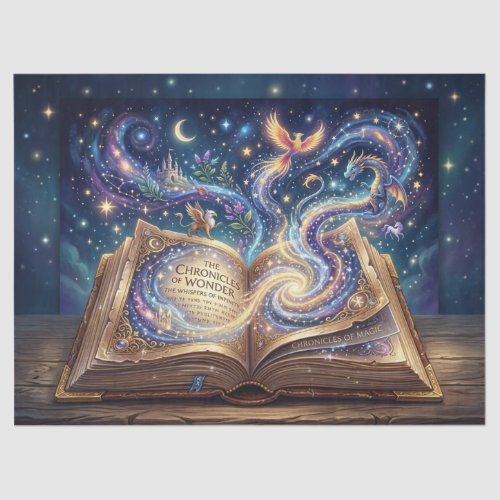 Captivating Magic Book Tissue Paper