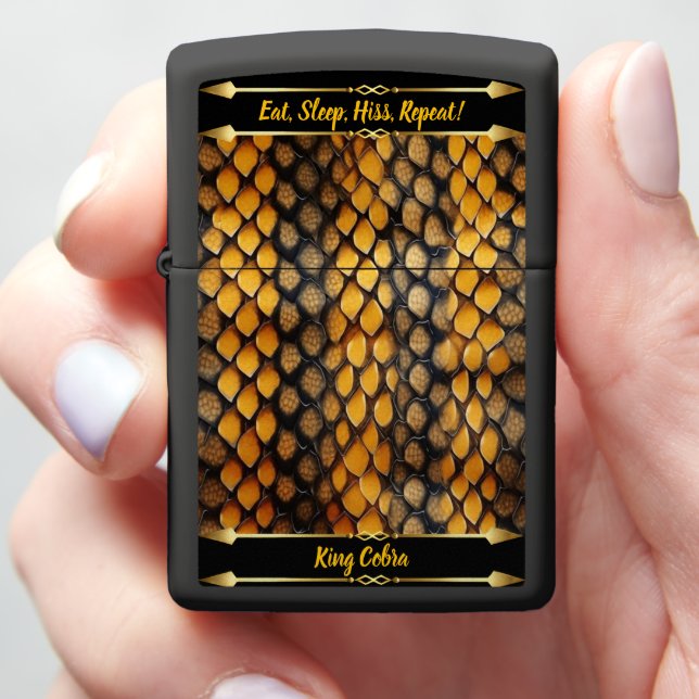 Captivating patterns of shed snakeskin in nature zippo lighter (In Hand)