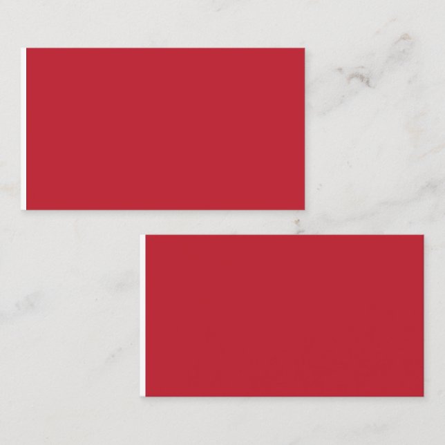 Captivating Red Background White Border Design Calling Card (Front/Back)