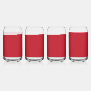 Captivating Red Background White Border Design Can Glass