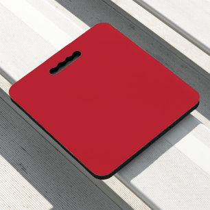 Captivating Red Background White Border Design Seat Cushion