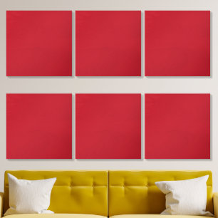 Captivating Red Background White Border Design Wood Photo Tile