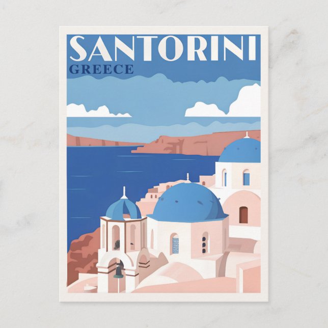 Captivating Santorini Greece  Postcard (Front)