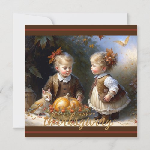 Captivating Thanksgiving Joy Holiday Card