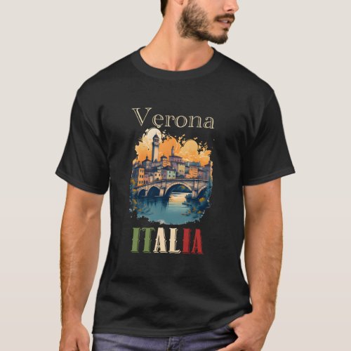 Captivating Verona Cityscape Of Italy T_Shirt