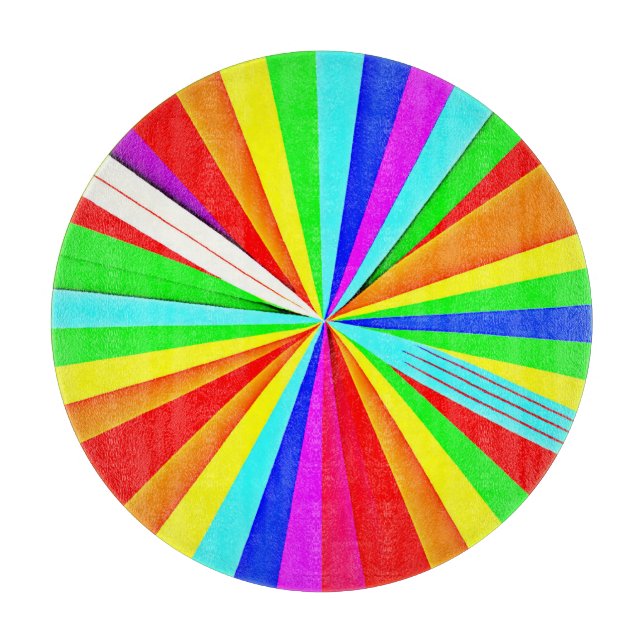 Captivating Vibrant Hues Colorful Pattern Cutting Board (Front)