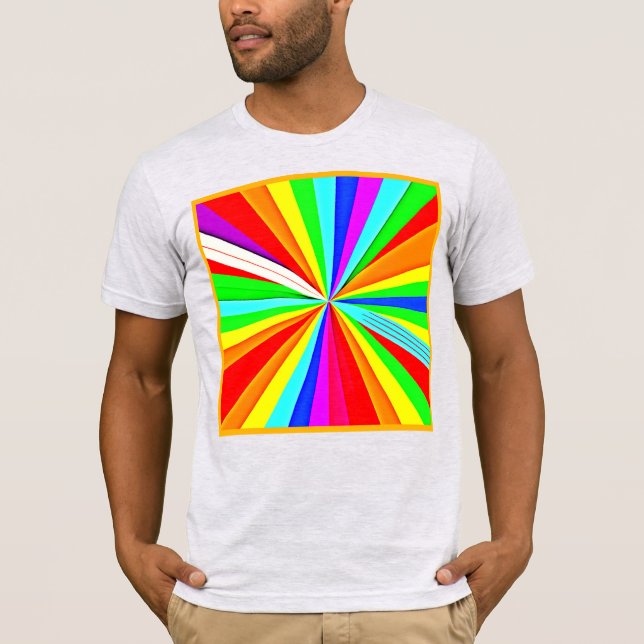 Captivating Vibrant Hues Colorful Pattern T-Shirt (Front)