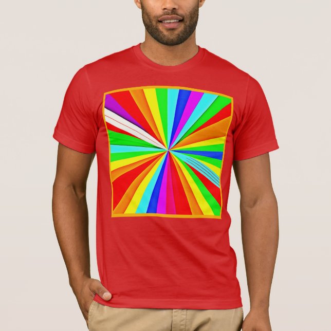 Captivating Vibrant Hues Colorful Pattern T-Shirt (Front)