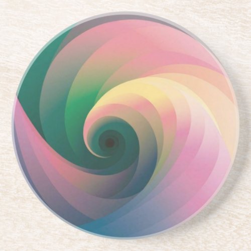 captivating whirlwind Soft Color Gradient Design Coaster