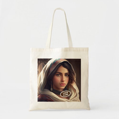 Captivating Woman Arabian Arab Tote Bag