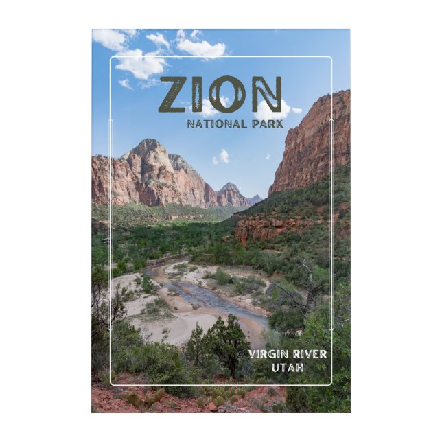 Captivating Zion National Park Acrylic Print (Front)