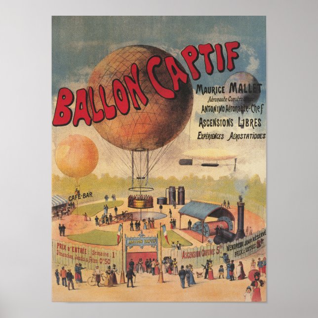 Captive Balloon Rides at a Exposition Poster (Front)