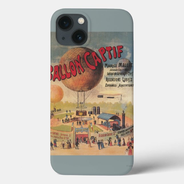 Captive Balloon Rides at a Exposition Poster Case-Mate iPhone Case (Back)