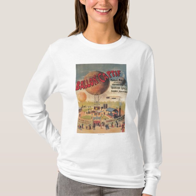 Captive Balloon Rides at a Exposition Poster T-Shirt (Front)