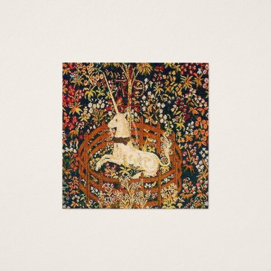 Captive Unicorn Medieval tapestry image (Front)