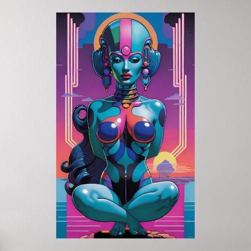 Captivity in New Metropolis Sci_Fi Fantasy Pin_Up Poster