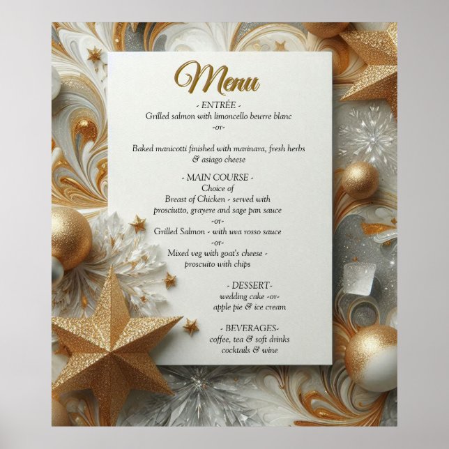 Capture Art Winter Scene & Snow and Ice Crystals Poster (Front)