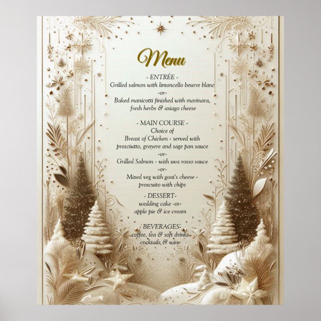 Capture Art Winter Scene & Snow and Ice Crystals Poster (Front)