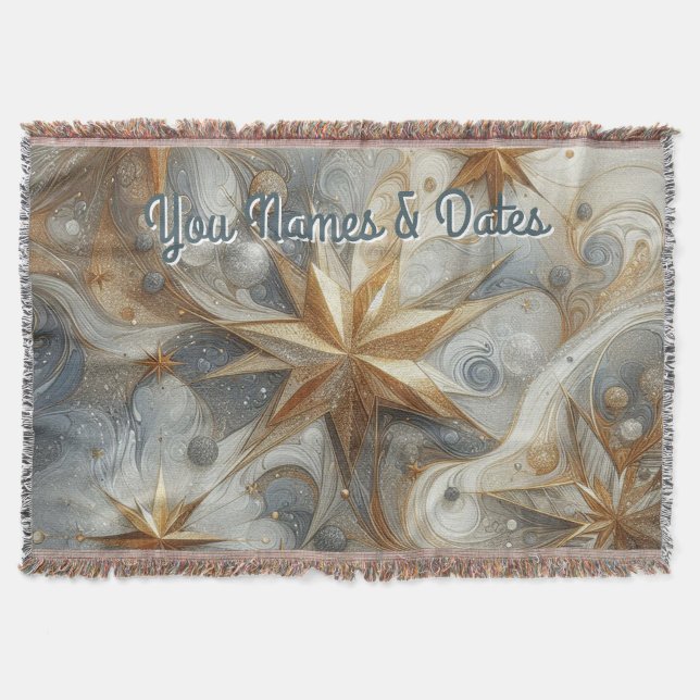 Capture Art Winter Scene & Snow and Ice Crystals Throw Blanket (Front)