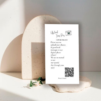 Capture Love QR code Wedding Guest Photo Sharing Enclosure Card