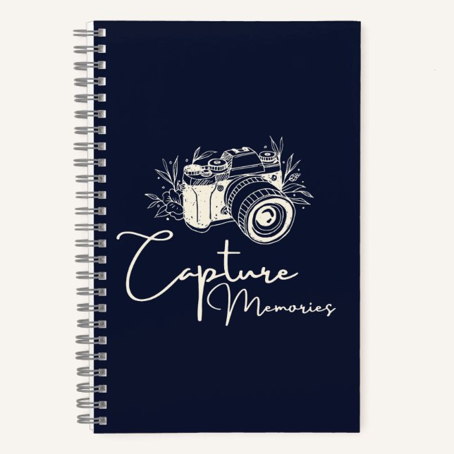 Capture Memories Photography Quote Notebook (Front)