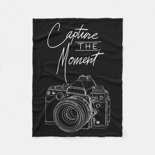 Capture  Moment Camera Photography Photographer Fleece Blanket