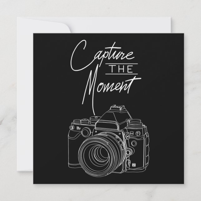 Capture  Moment Camera Photography  Photographer Holiday Card (Front)