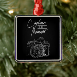Capture Moment Camera Photography Photographer. Metal Ornament