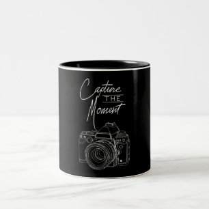 Capture  Moment Camera Photography Photographer. Two-Tone Coffee Mug