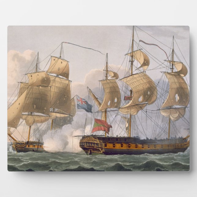 Capture of the Liguria, August 7th 1798, engraved Plaque (Front)