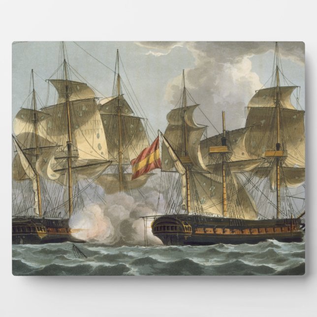 Capture of the Mahonesa, October 13th 1796, engrav Plaque (Front)