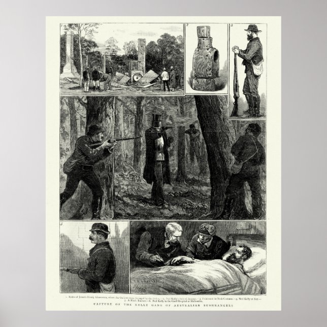 Capture of the Ned Kelly Gang Poster (Front)