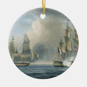 Capture of the Pomone by HMS Arethusa off Cuba in Ceramic Ornament