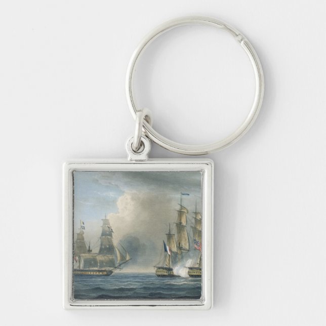Capture of the Pomone by HMS Arethusa off Cuba in Keychain (Front)
