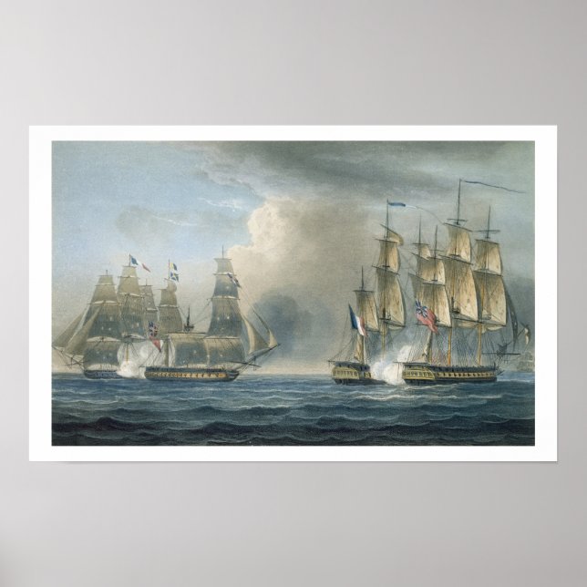 Capture of the Pomone by HMS Arethusa off Cuba in Poster (Front)