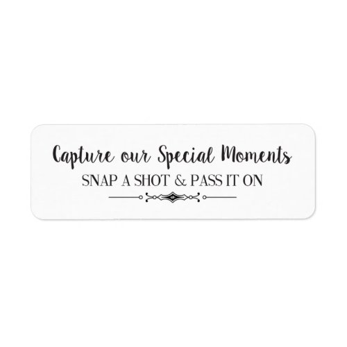 Capture our Moments Camera Labels