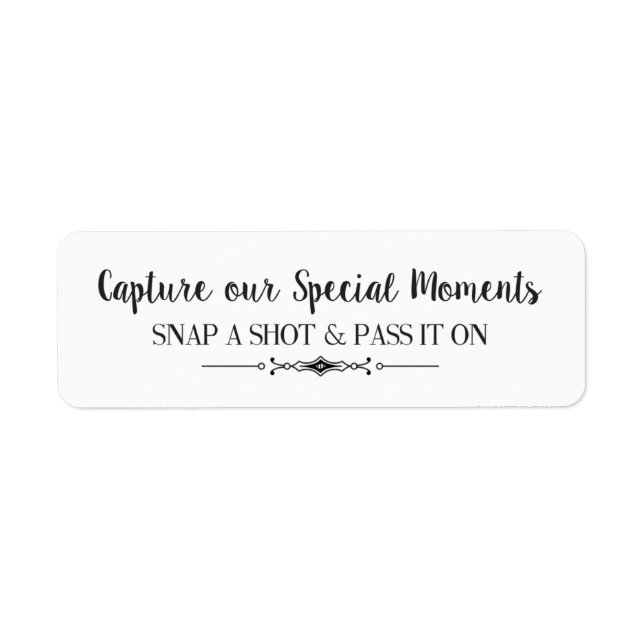Capture our Moments Camera Labels (Front)