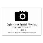 Capture Our Moments Placecards Table Number at Zazzle