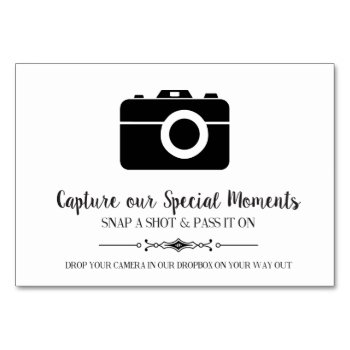 Capture Our Moments Placecards Table Number by DesignsByZal at Zazzle