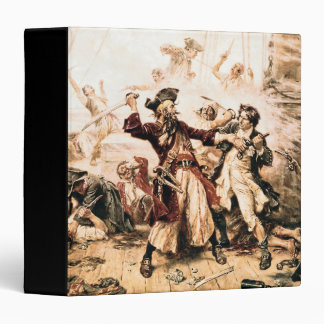 Capture, Pirate Blackbeard, Queen Anne's Revenge 3 Ring Binder