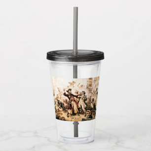 Capture, Pirate Blackbeard, Queen Anne's Revenge Acrylic Tumbler