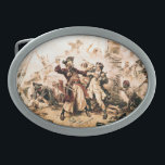 Capture, Pirate Blackbeard, Queen Anne's Revenge Belt Buckle<br><div class="desc">The salty spray stung Edward Teach's eyes as dawn bled crimson across the Carolina coast. Gone was the fearsome Queen Anne's Revenge, his pride and possession. Now, Blackbeard, as he was known throughout the Caribbean, captained the lowly Adventure, a leaky scow compared to his former glory. Discontent simmered amongst his...</div>