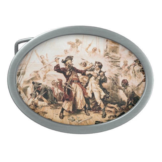 Capture, Pirate Blackbeard, Queen Anne's Revenge Belt Buckle (Front)