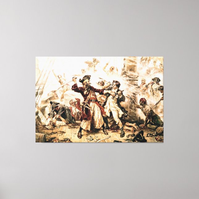 Capture, Pirate Blackbeard, Queen Anne's Revenge Canvas Print (Front)