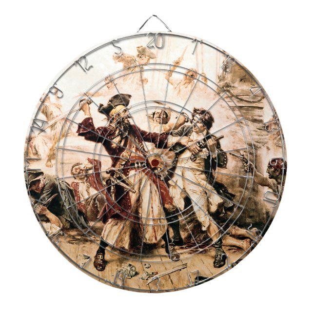 Capture, Pirate Blackbeard, Queen Anne's Revenge Dart Board (Front)
