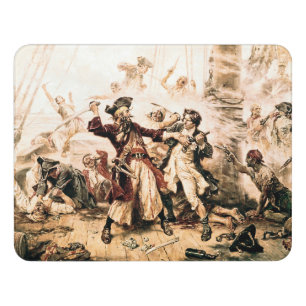 Capture, Pirate Blackbeard, Queen Anne's Revenge Door Sign