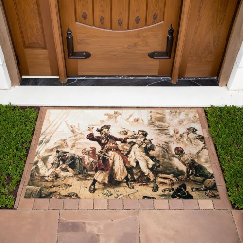 Capture Pirate Blackbeard Queen Annes Revenge Doormat