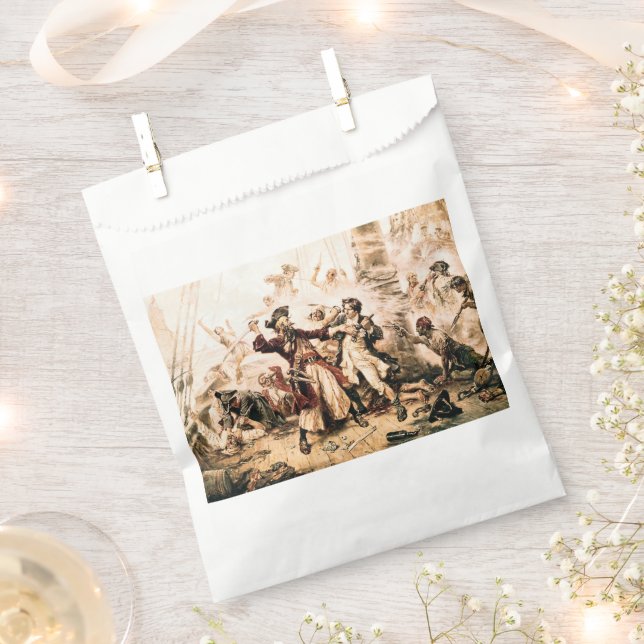 Capture, Pirate Blackbeard, Queen Anne's Revenge Favor Bag (Clipped)