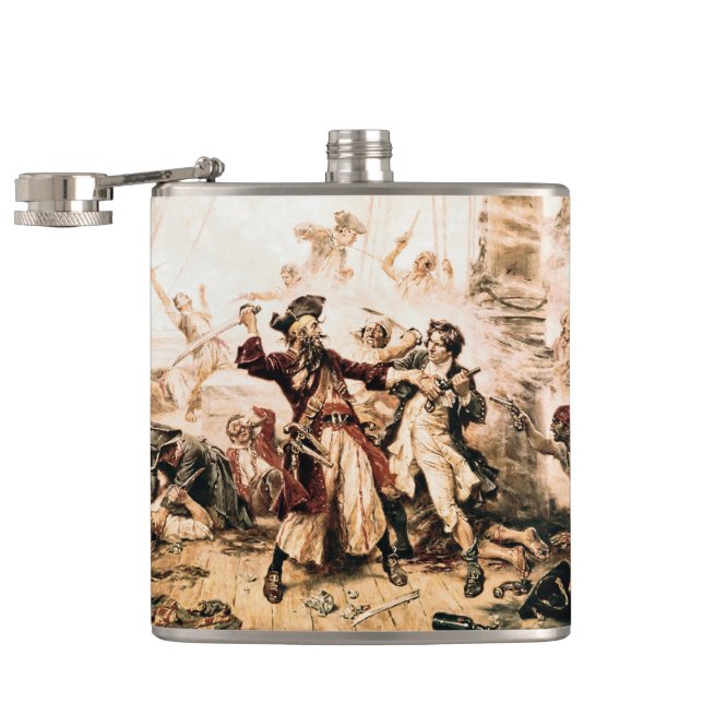Capture, Pirate Blackbeard, Queen Anne's Revenge Flask (Opened)