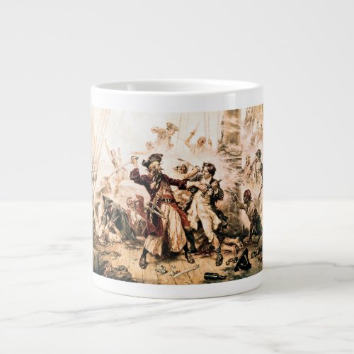 Capture Pirate Blackbeard Queen Annes Revenge Giant Coffee Mug